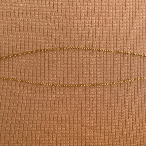 Gold Color Twisted Rope Chain Necklace - Picture 1 of 6